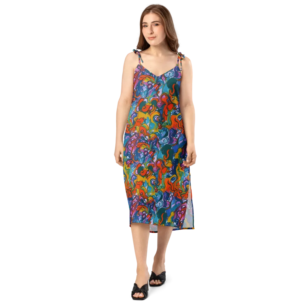 Liquid Menagerie on Slip Dress — Front