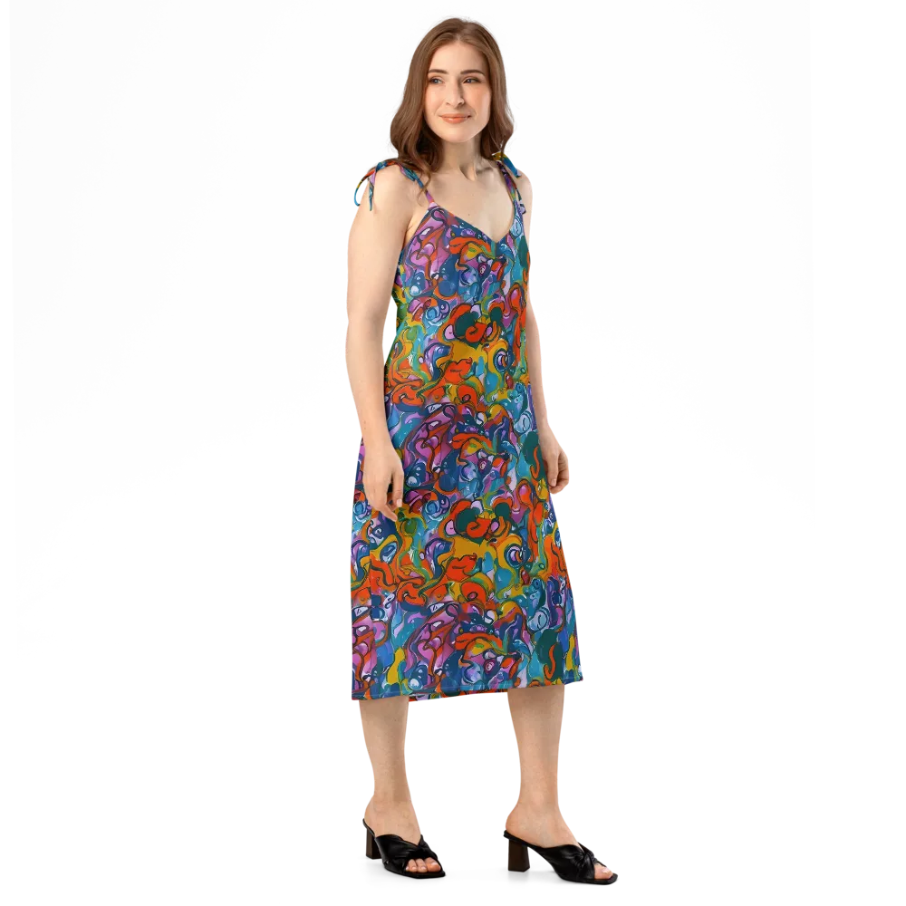 Liquid Menagerie on Slip Dress — Right Front