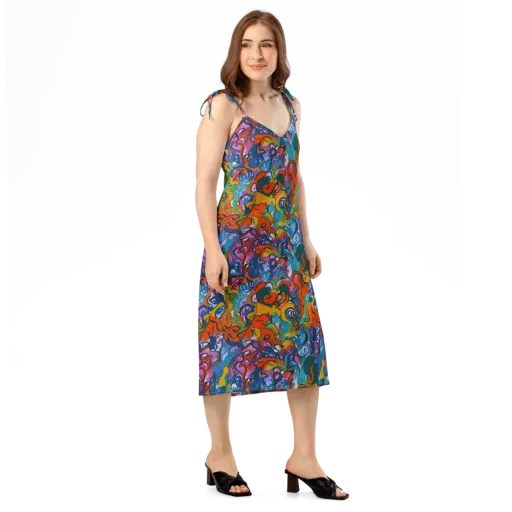 Liquid Menagerie on a Slip Dress