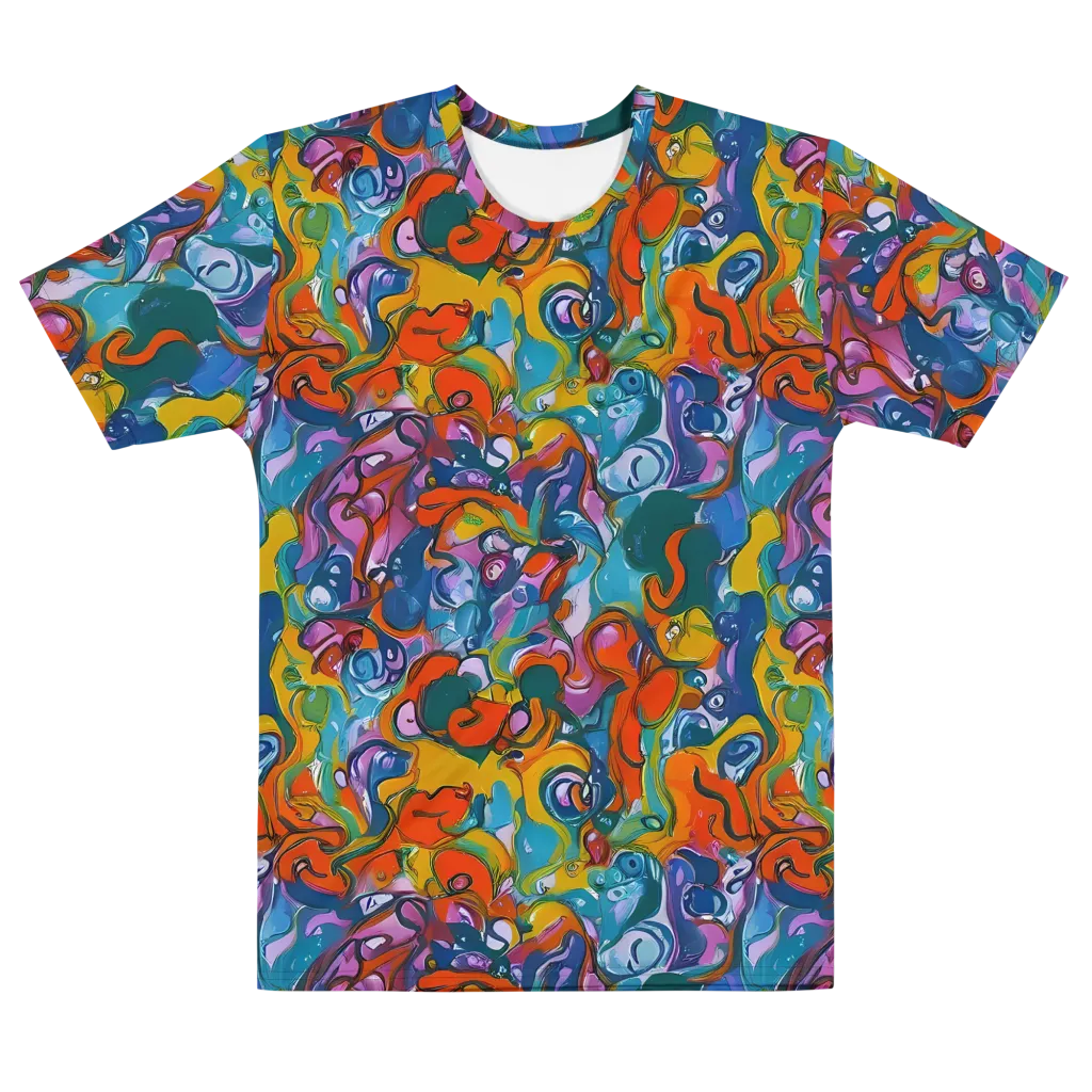 Liquid Menagerie on Men's Cotton Crew Neck T-Shirt — Front