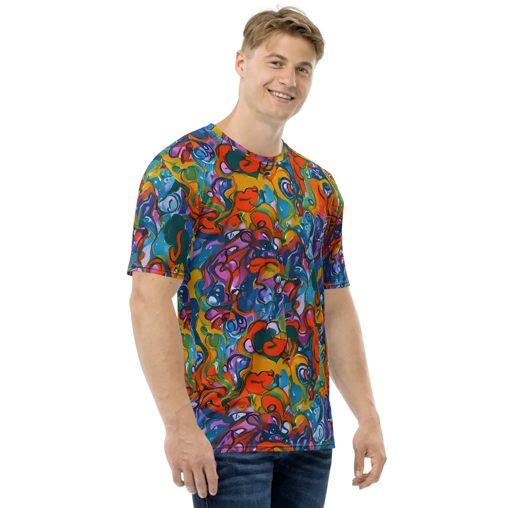 Liquid Menagerie on Men's Crew Neck T-Shirt — Right