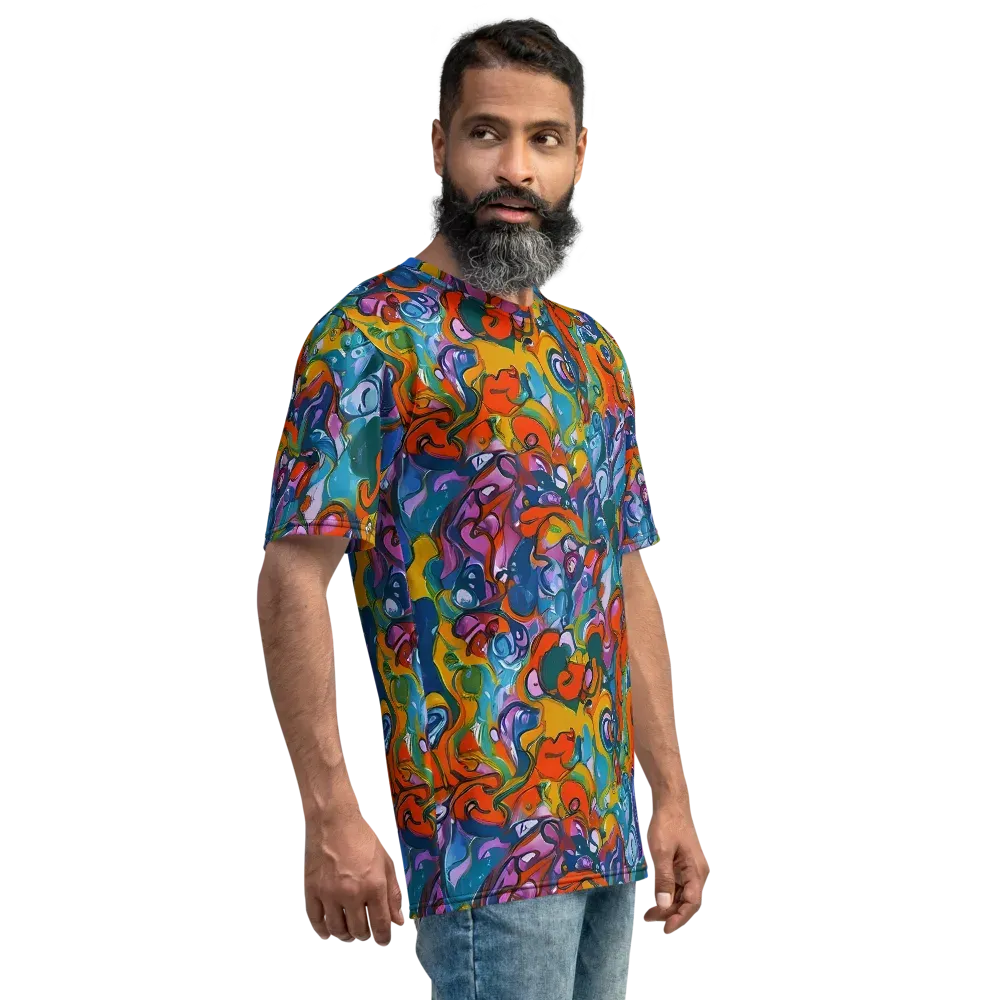Liquid Menagerie on Men's Crew Neck T-Shirt — Right