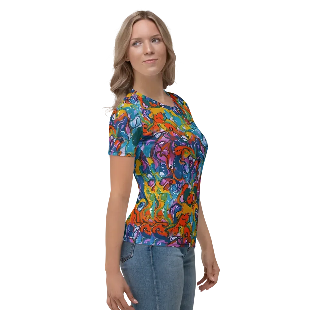 Liquid Menagerie on Women's Crew Neck T-Shirt — Right