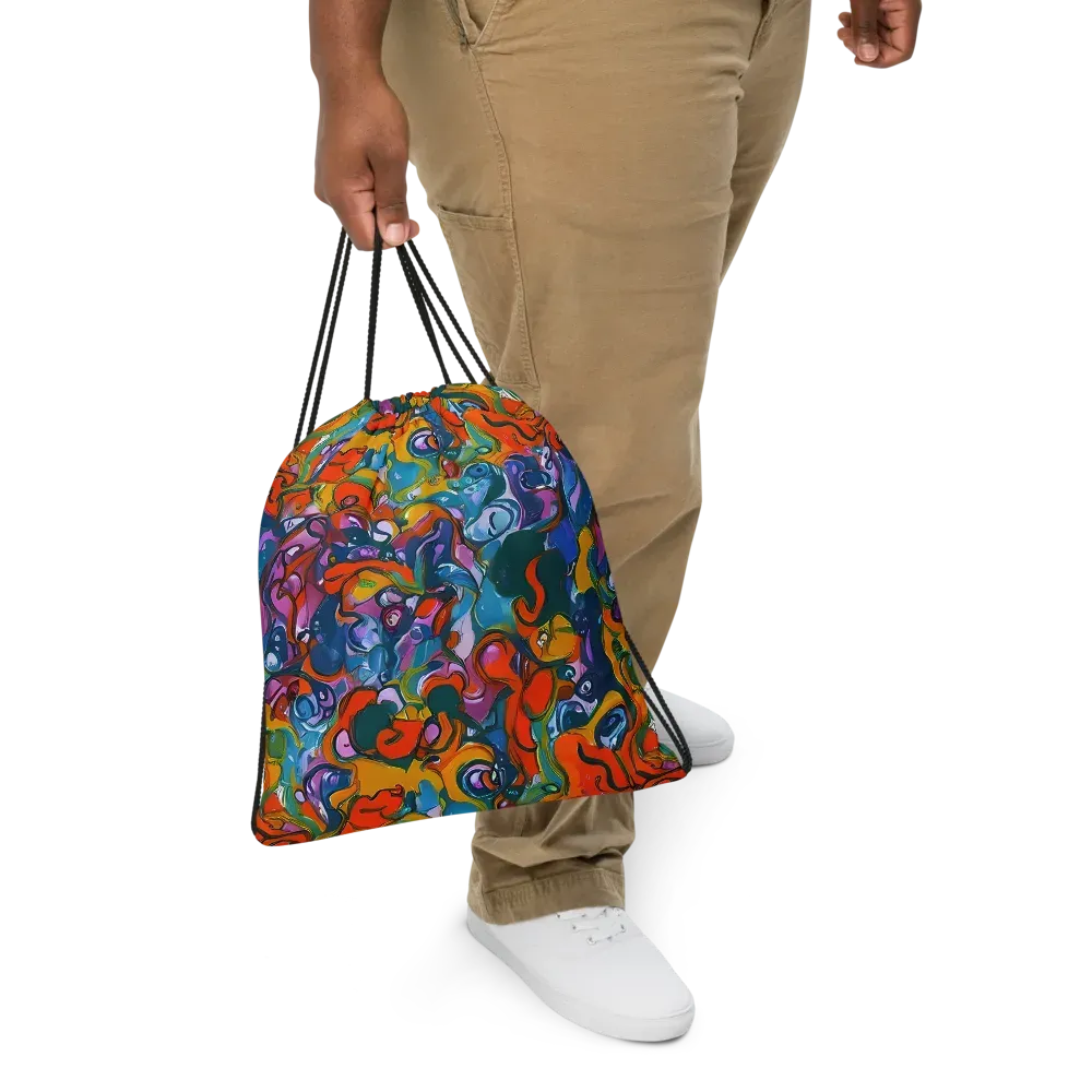 Liquid Menagerie on Drawstring Bag — Front