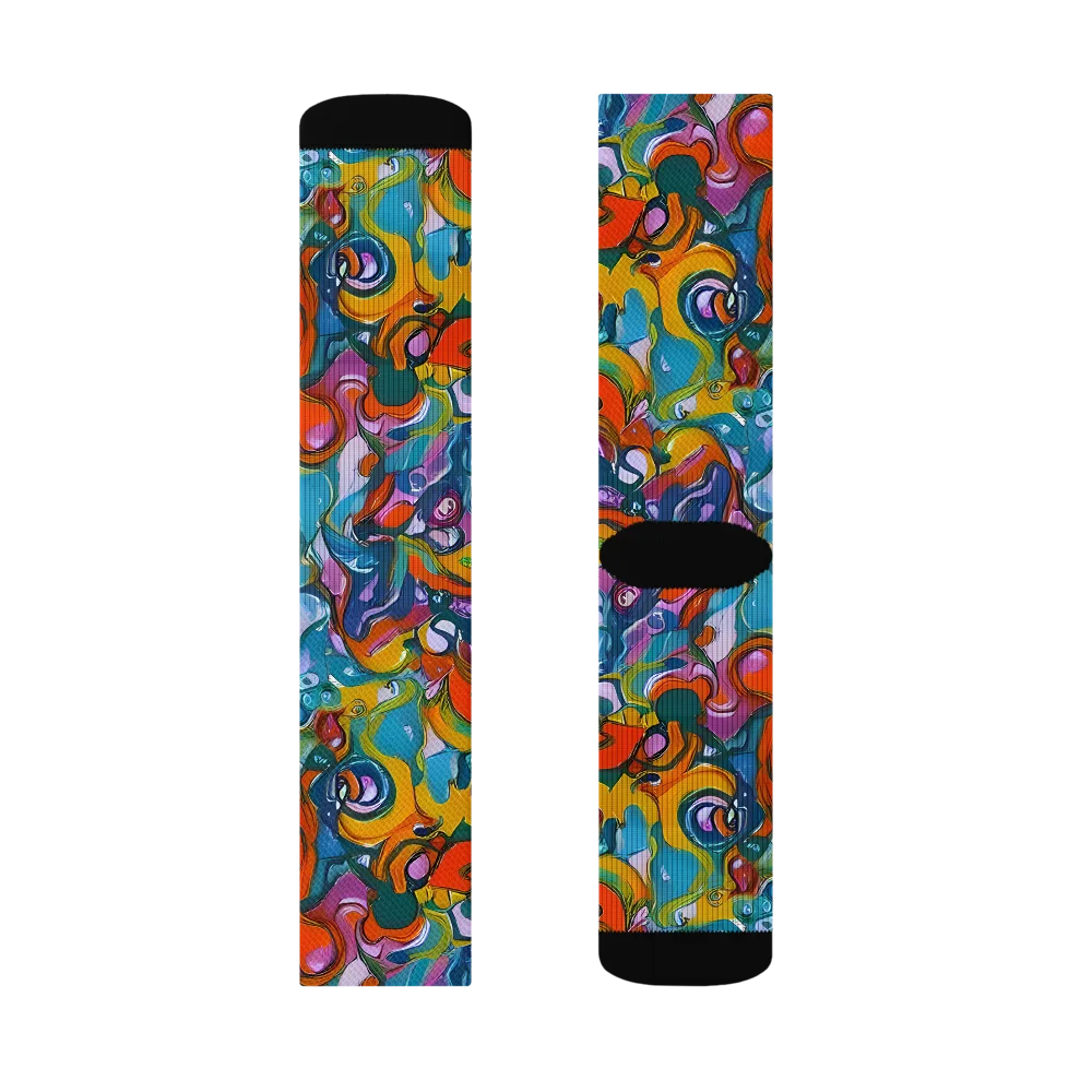 Liquid Menagerie on Socks — Left Sock