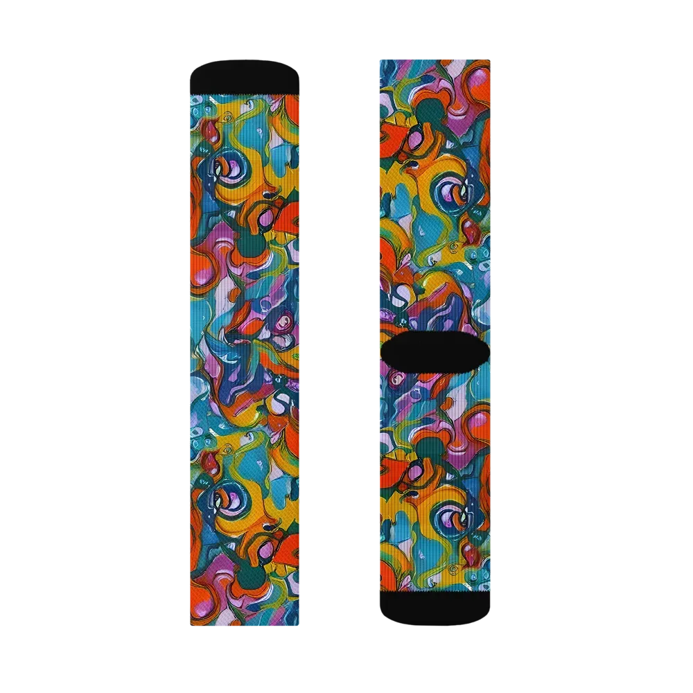 Liquid Menagerie on Socks — Right Sock