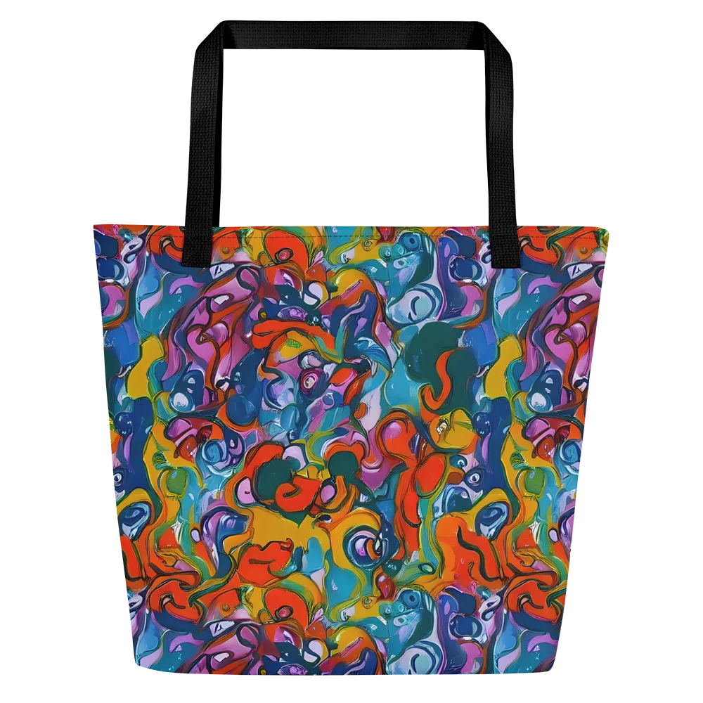 Liquid Menagerie on Large Tote Bag W/ Pocket — Front