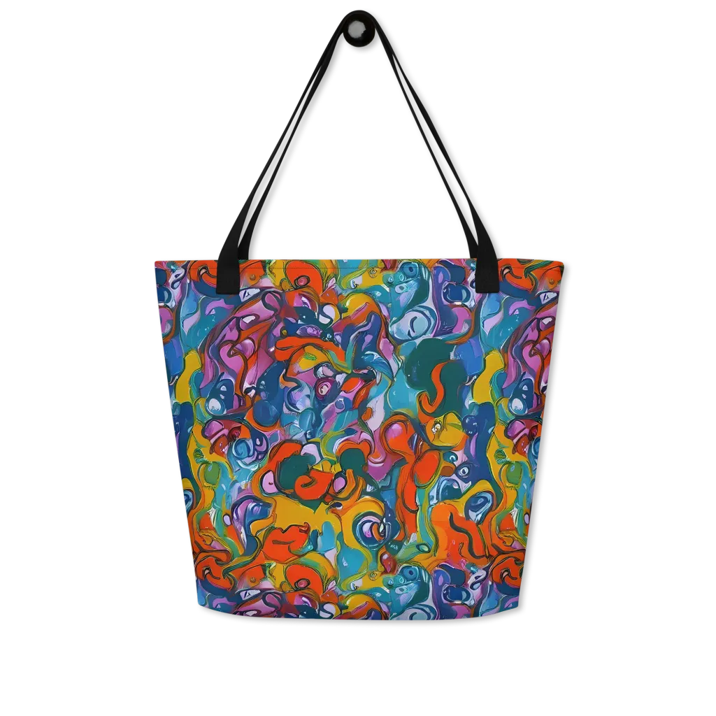 Liquid Menagerie on Large Tote Bag W/ Pocket — Front