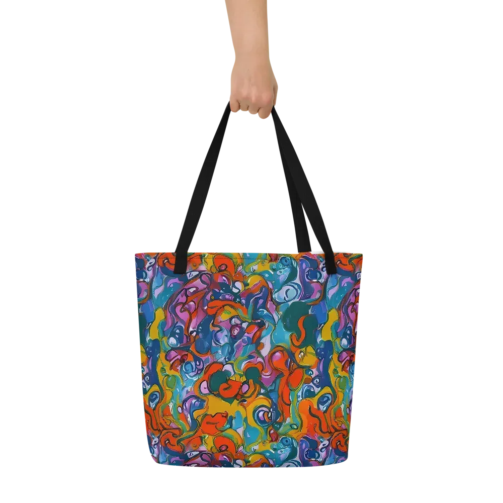 Liquid Menagerie on Large Tote Bag W/ Pocket — Front