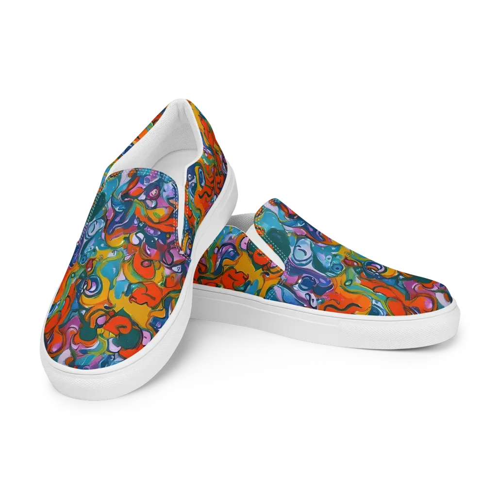 Liquid Menagerie on Women's Slip-On Canvas Shoes — Left Front