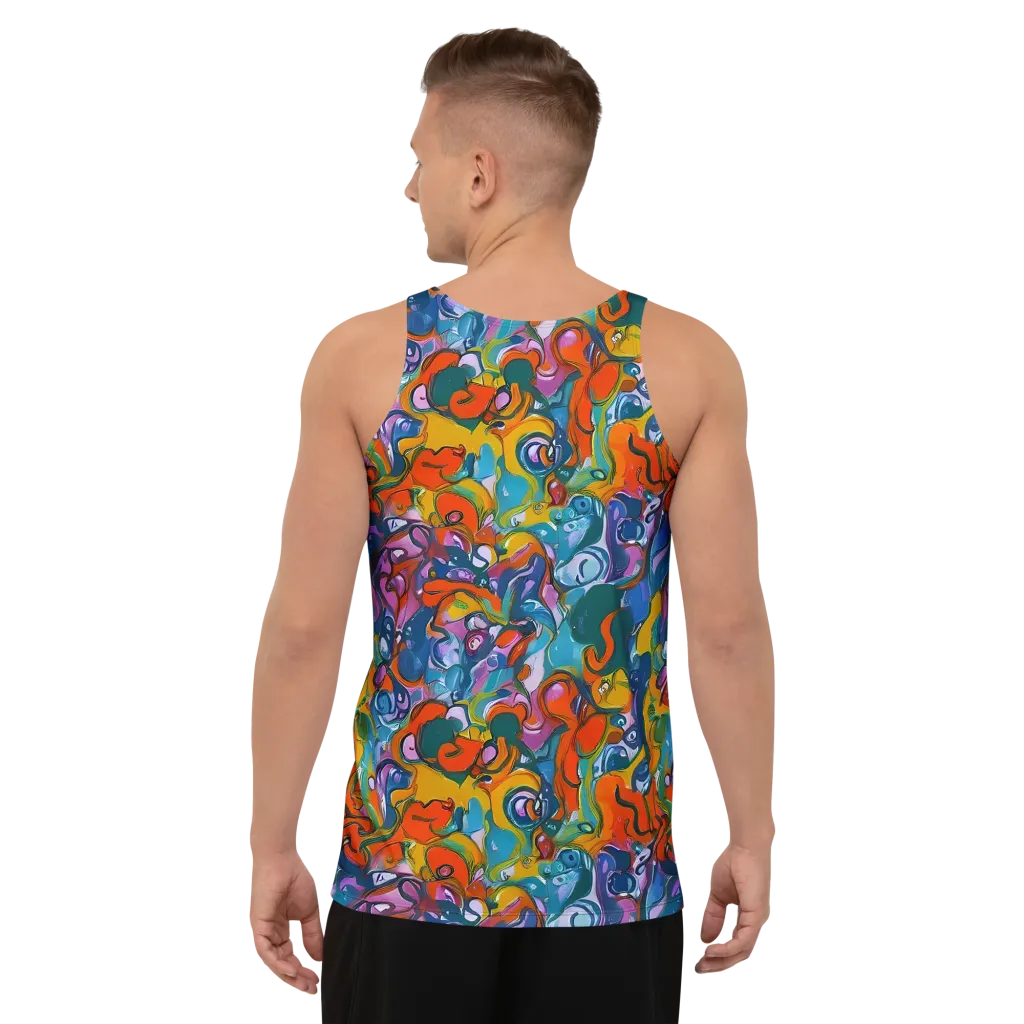 Liquid Menagerie on Men's Tank Top — Back