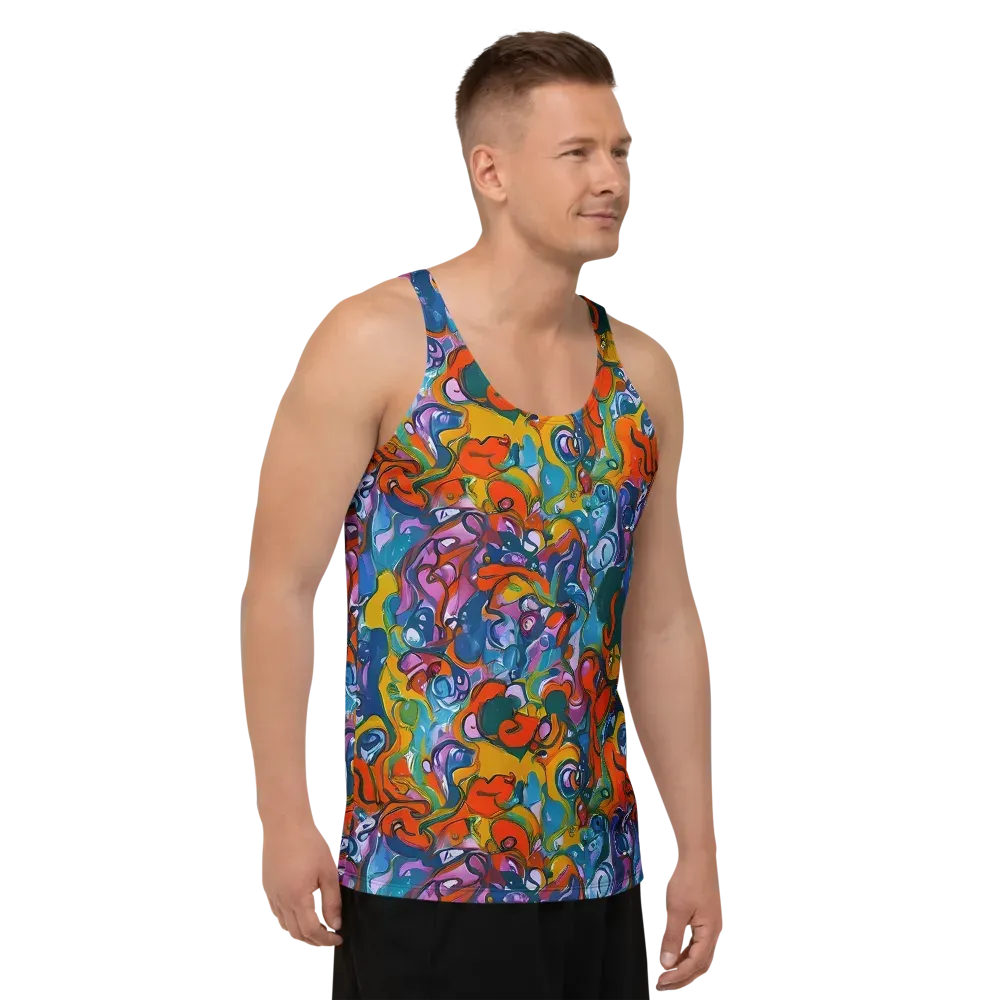 Liquid Menagerie on Men's Tank Top — Right Front