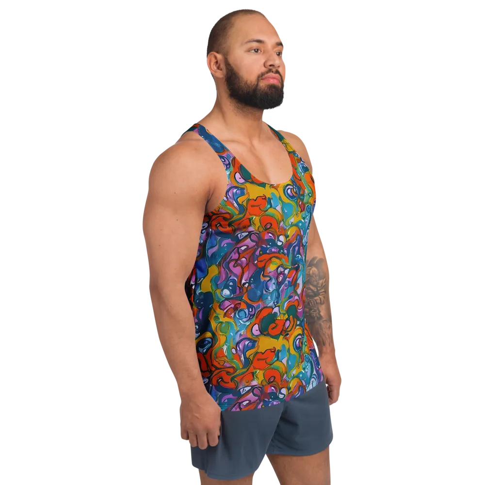 Liquid Menagerie on Men's Tank Top — Right Front