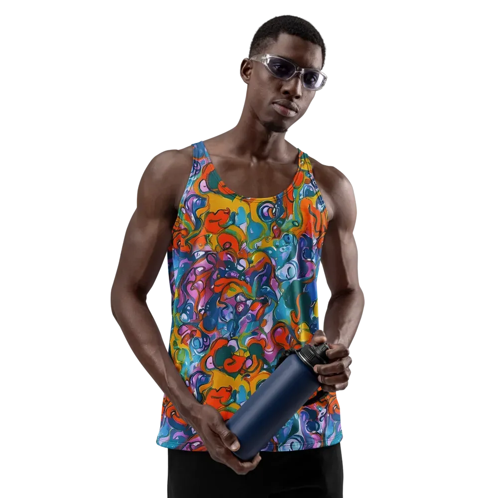 Liquid Menagerie on Men's Tank Top — Front