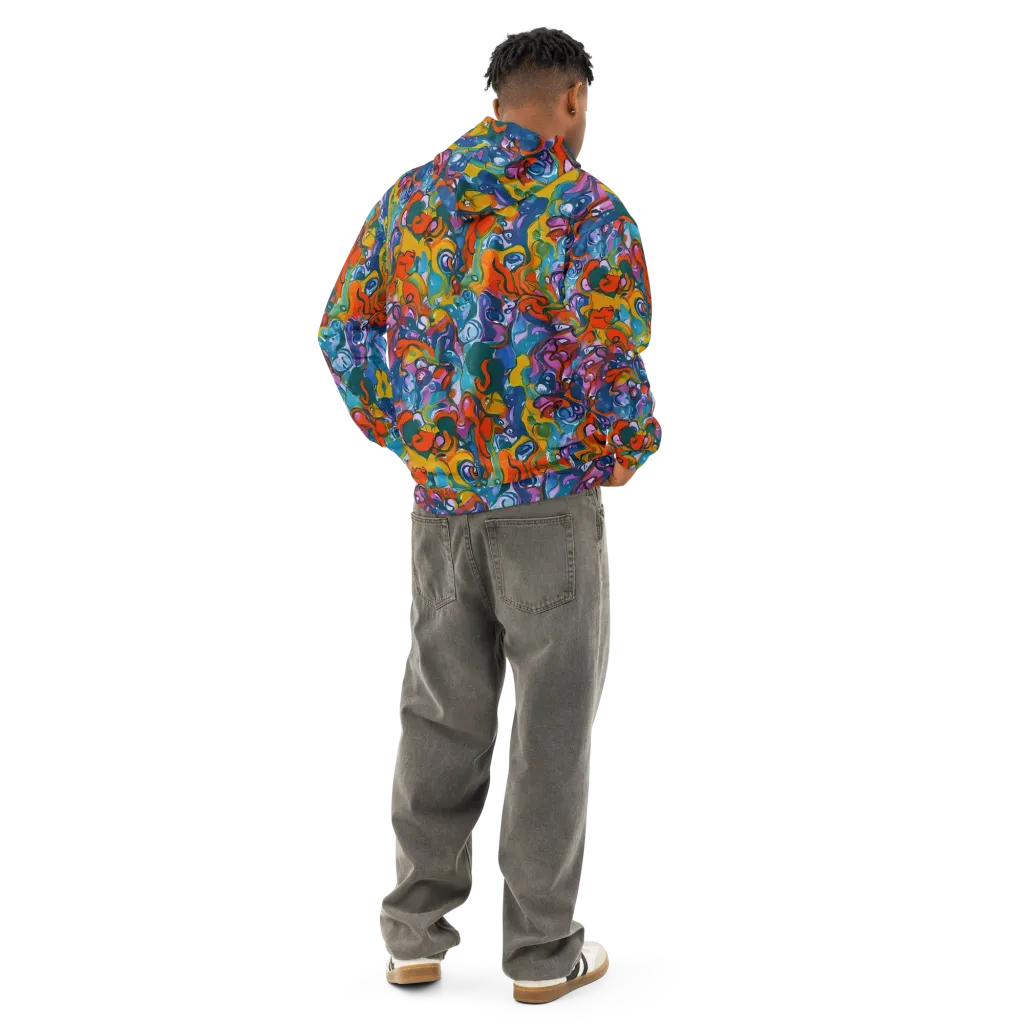 Liquid Menagerie on Cotton Hoodie — Back