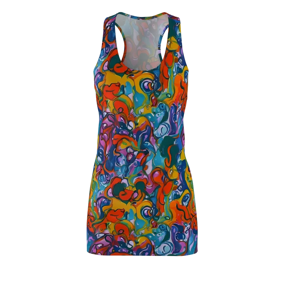 Liquid Menagerie on Racerback Dress — Front