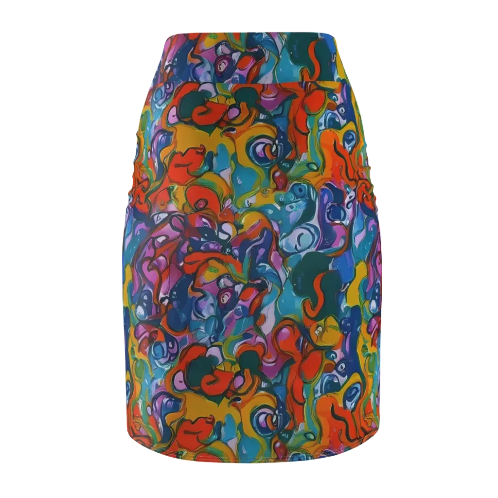 Liquid Menagerie on Pencil Skirt — Back