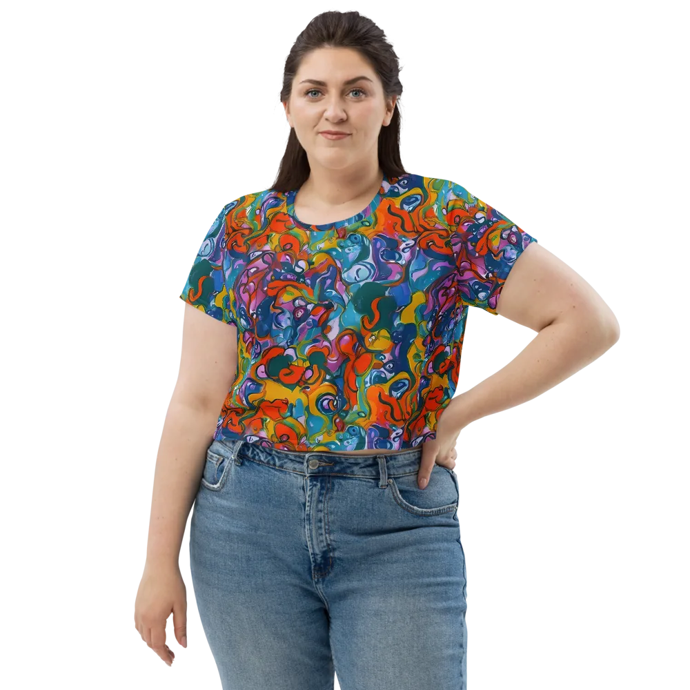 Liquid Menagerie on Crop Tee — Front