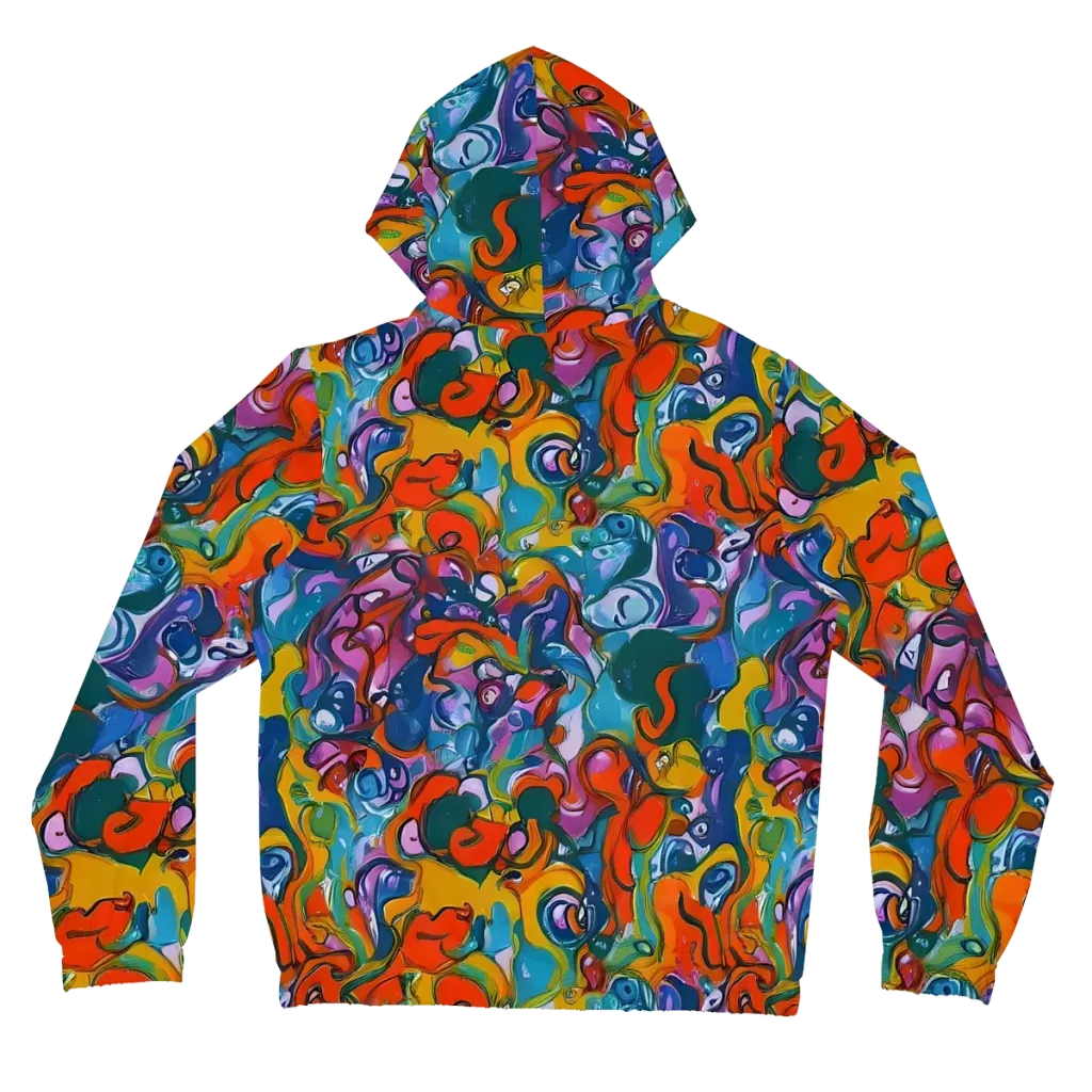 Liquid Menagerie on Women's Full-Zip Hoodie — Back