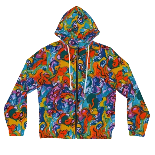 Liquid Menagerie on a Women's Full-Zip Hoodie