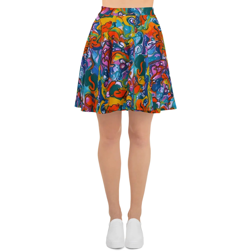 Liquid Menagerie on Skater Skirt — Front