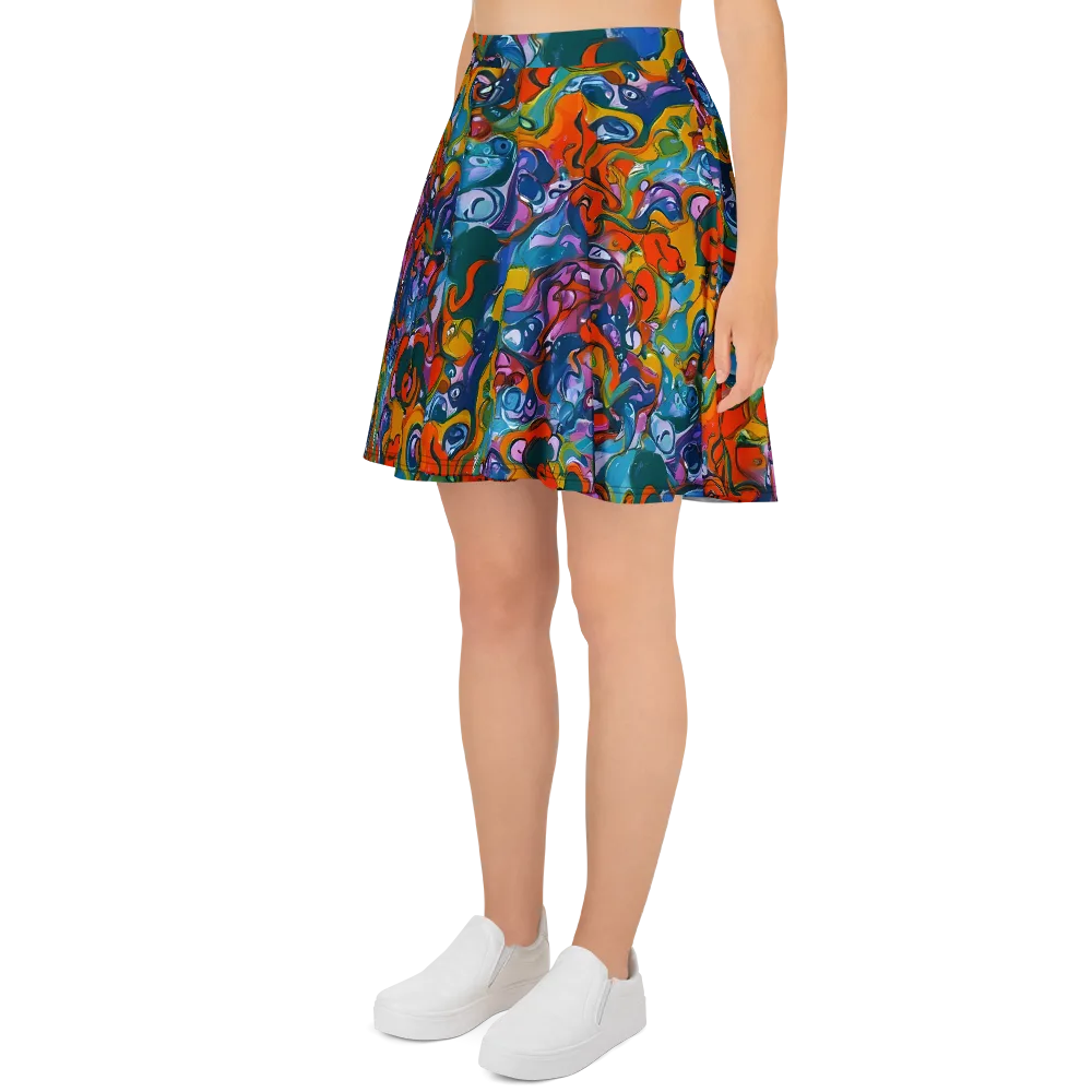 Liquid Menagerie on Skater Skirt — Left