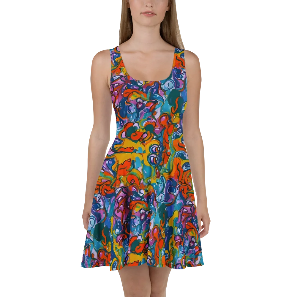 Liquid Menagerie on Skater Dress — Front