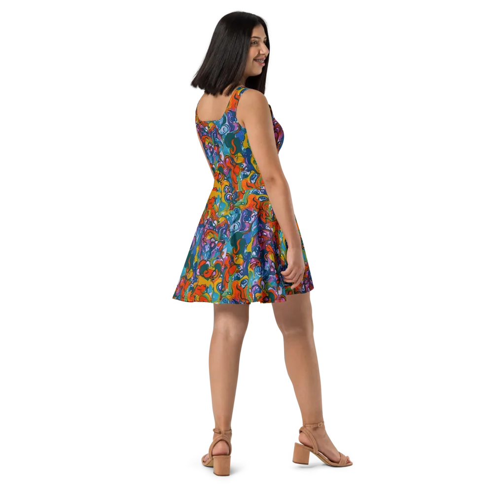 Liquid Menagerie on Skater Dress — Right