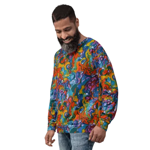 Liquid Menagerie on a Sweatshirt