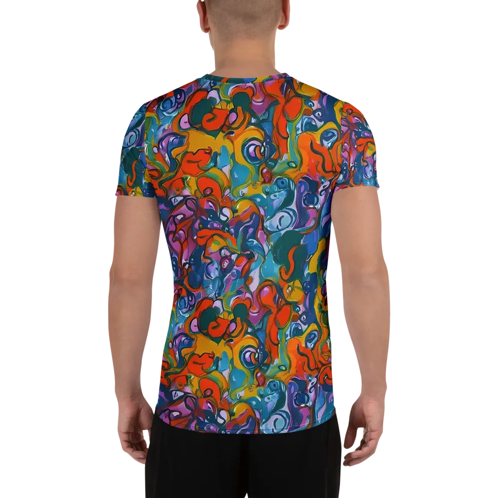 Liquid Menagerie on Men's Athletic T-Shirt — Back