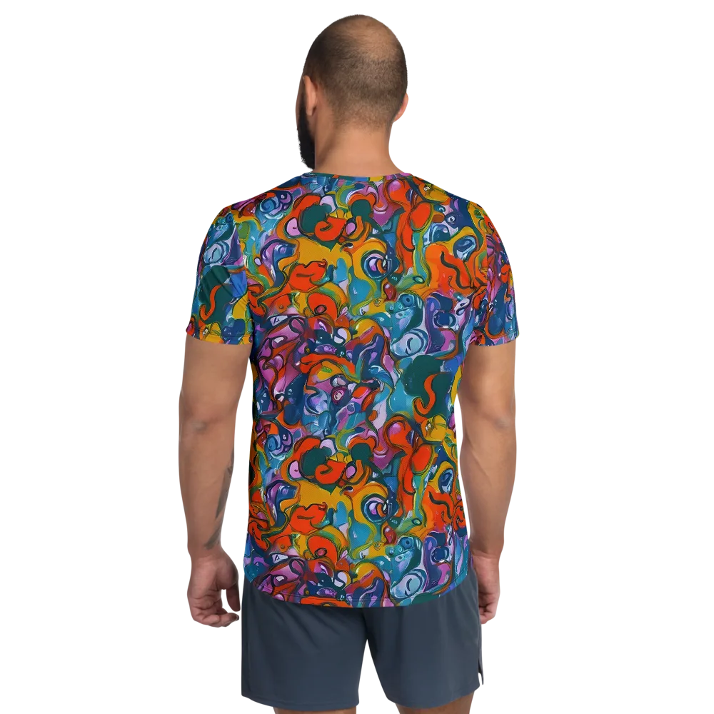 Liquid Menagerie on Men's Athletic T-Shirt — Back