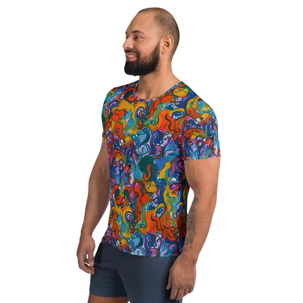 Liquid Menagerie on Men's Athletic T-Shirt — Left