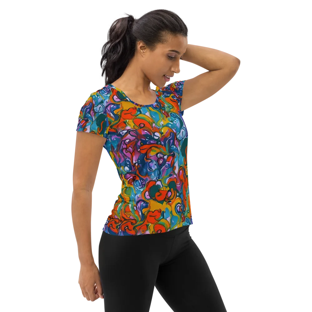 Liquid Menagerie on Women's Athletic T-Shirt — Right