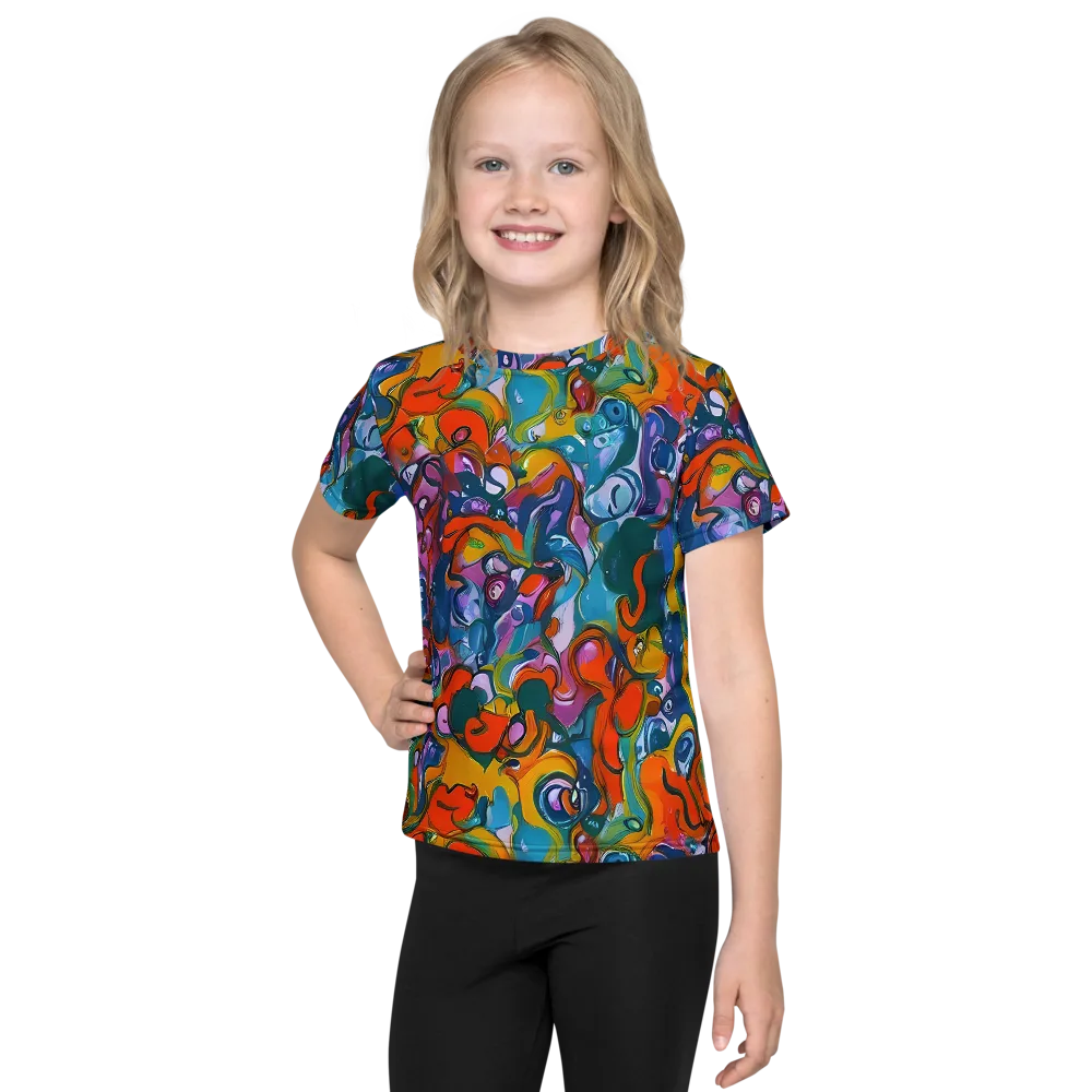 Liquid Menagerie on Kids Crew Neck T-Shirt — Front