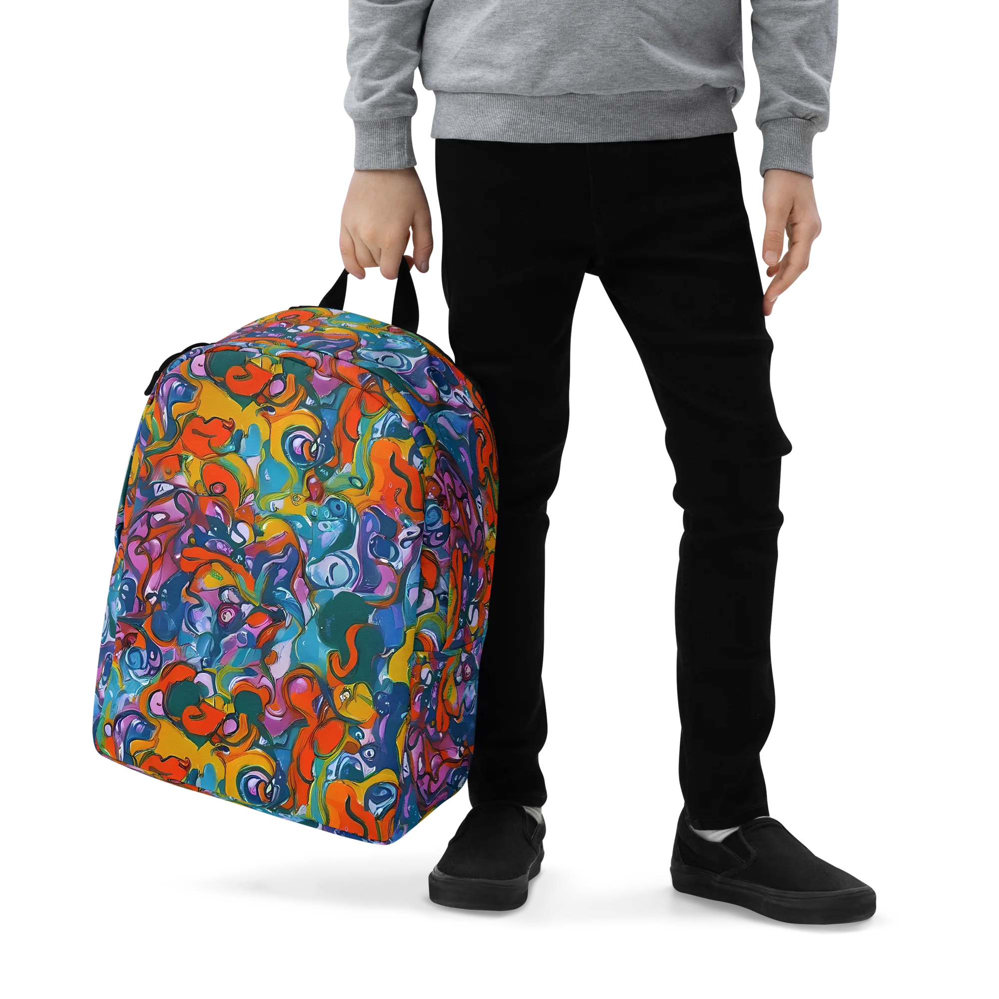 Liquid Menagerie on Minimalist Backpack — Zoomed-in