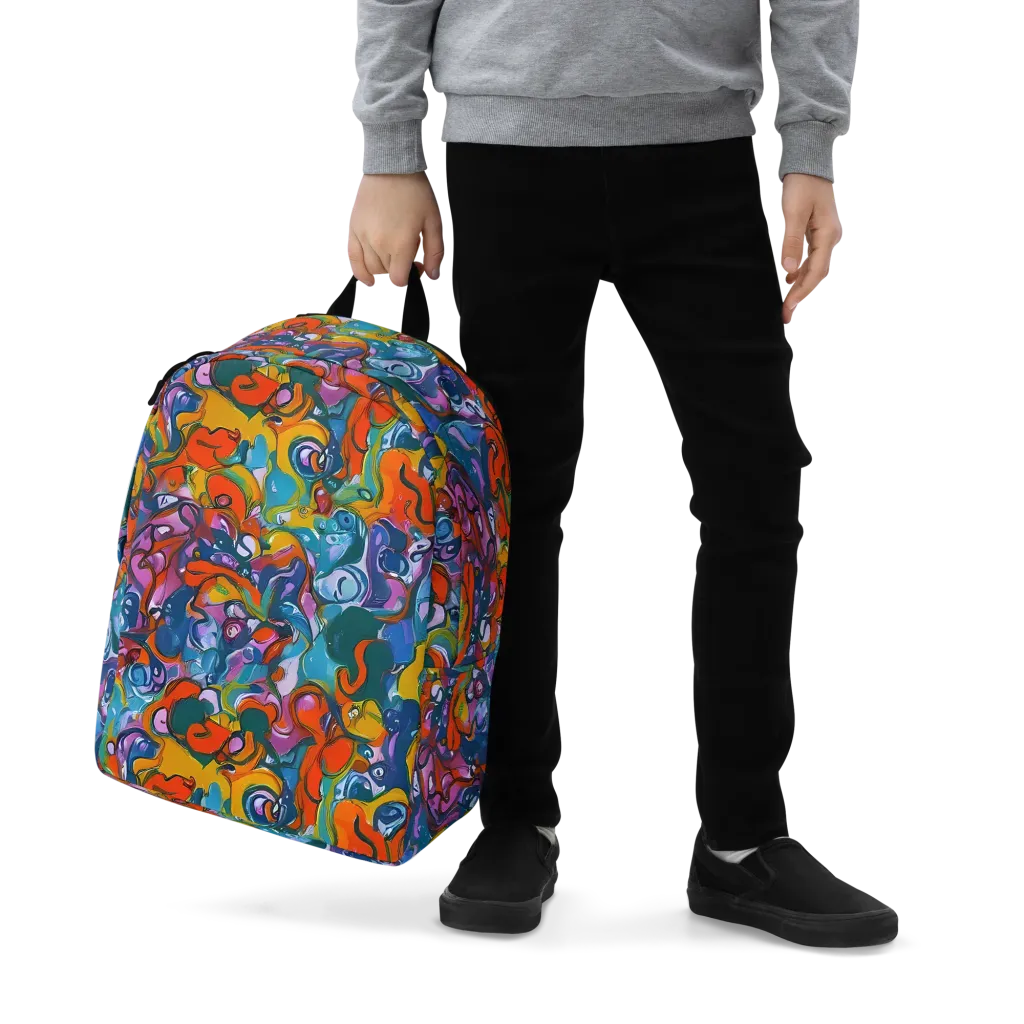 Liquid Menagerie on Minimalist Backpack — Zoomed-in