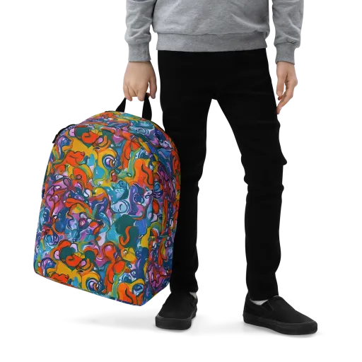 Liquid Menagerie on a Minimalist Backpack