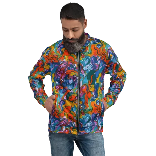 Liquid Menagerie on a Bomber Jacket