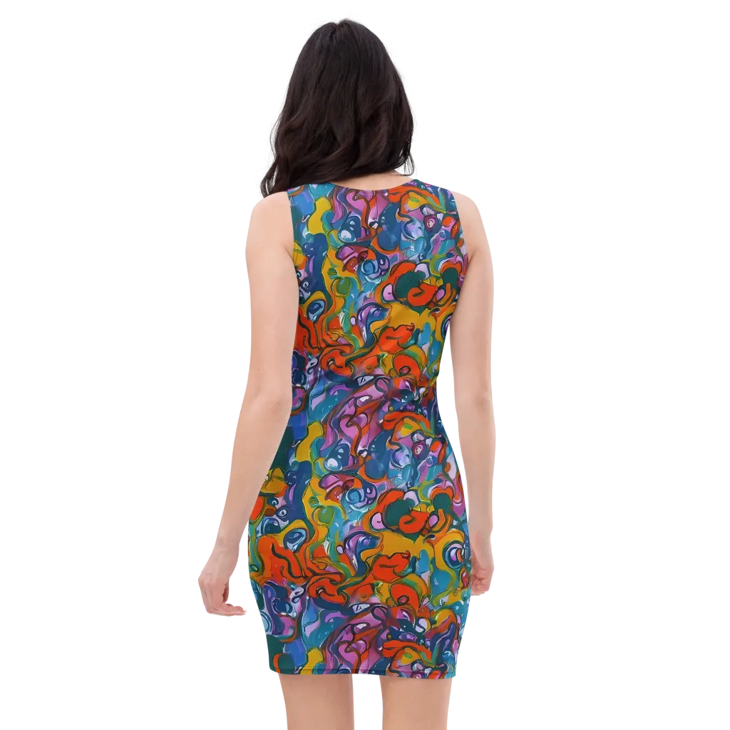 Liquid Menagerie on Bodycon Dress — Back