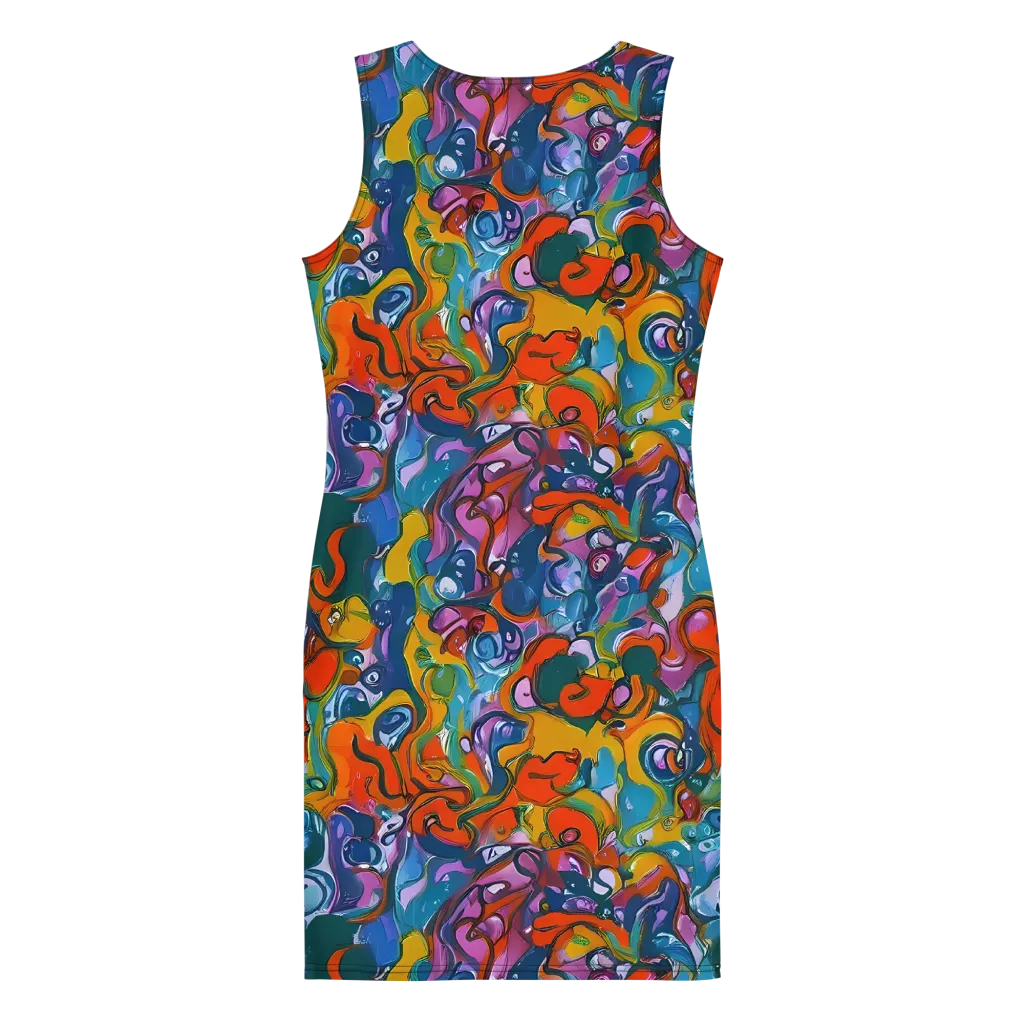 Liquid Menagerie on Bodycon Dress — Back