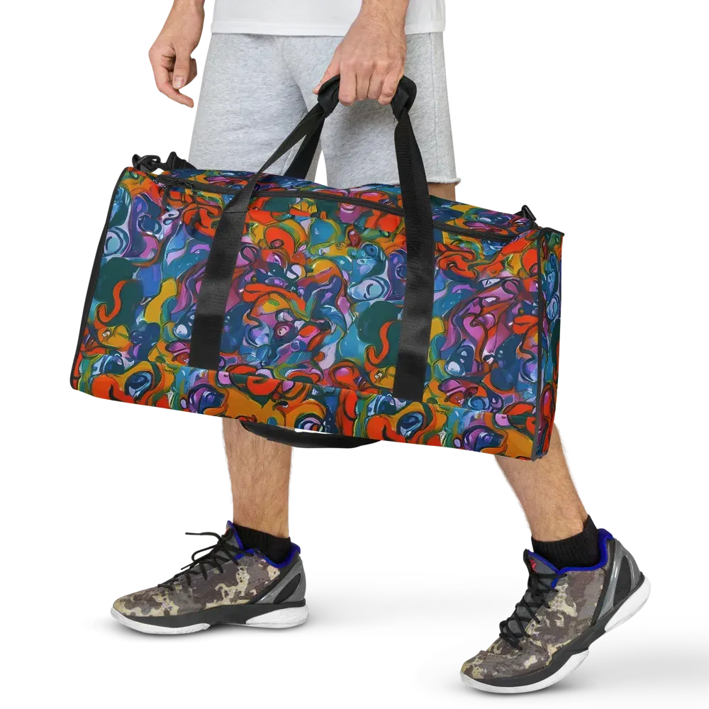 Liquid Menagerie on Duffle Bag — Front
