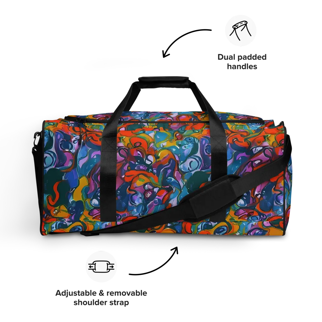 Liquid Menagerie on Duffle Bag — Front