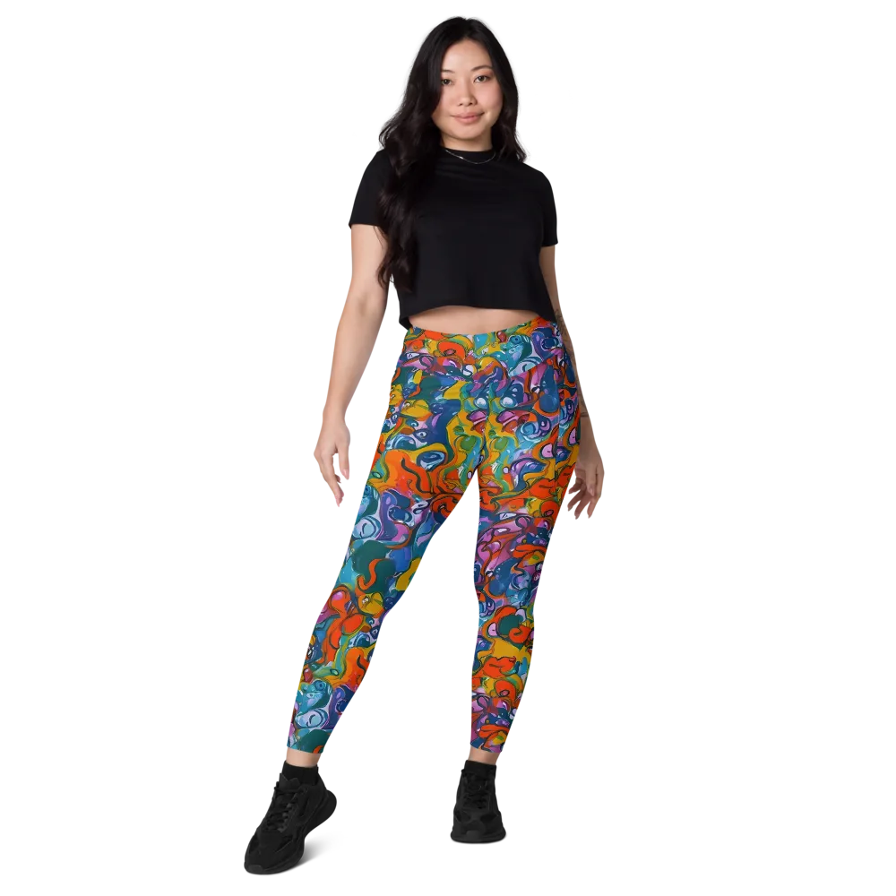 Liquid Menagerie on Leggings with Pockets — Front
