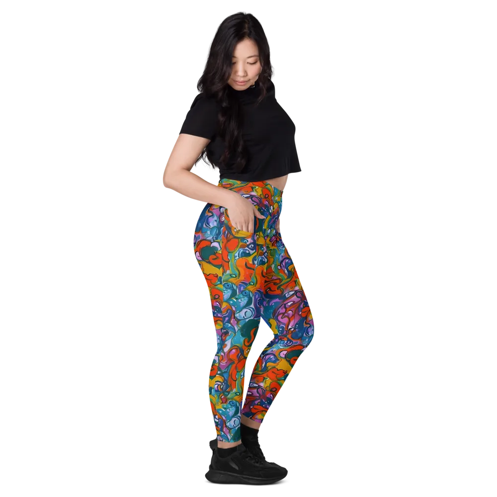 Liquid Menagerie on Leggings with Pockets — Right
