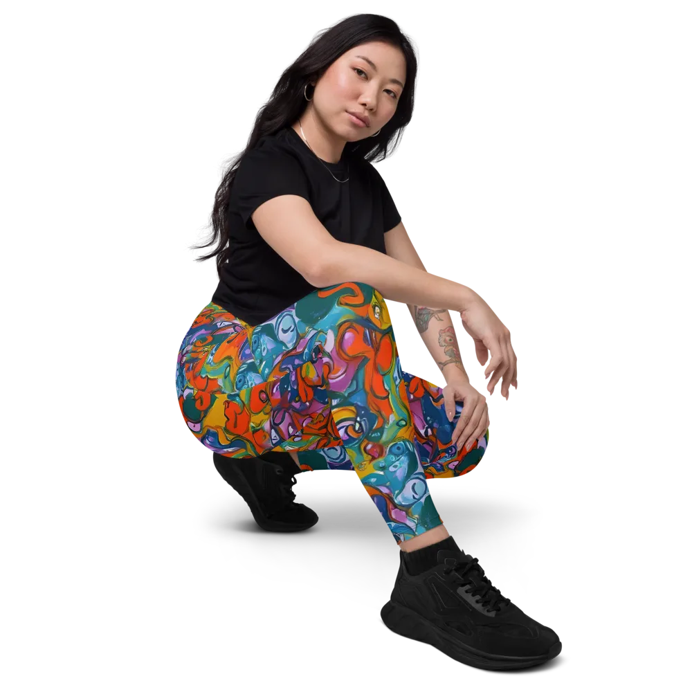 Liquid Menagerie on Leggings with Pockets — Right Front