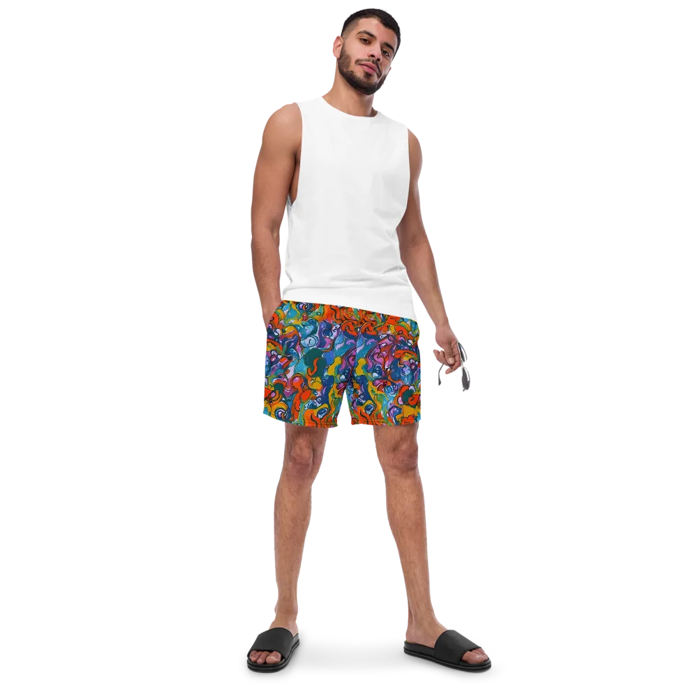 Liquid Menagerie on Swim Trunks — Front