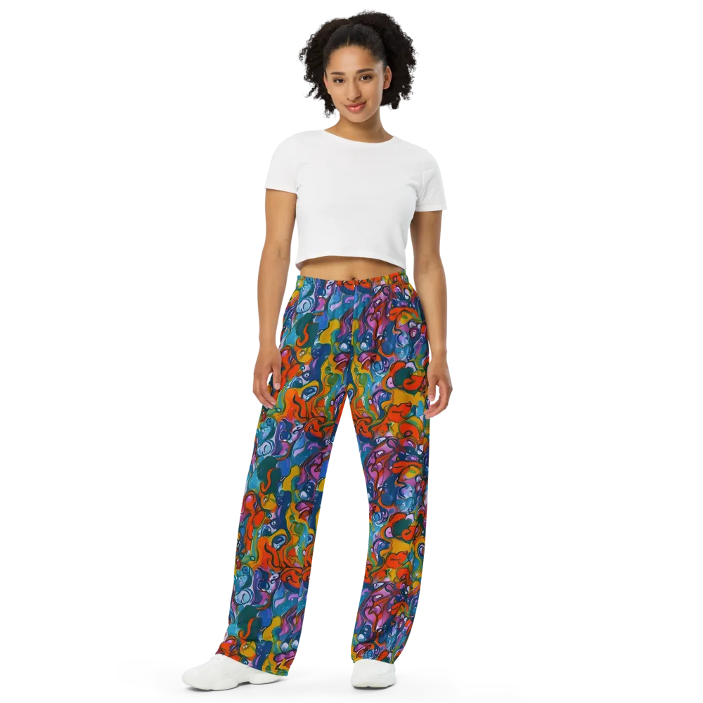 Liquid Menagerie on Wide-Leg Pants — Front