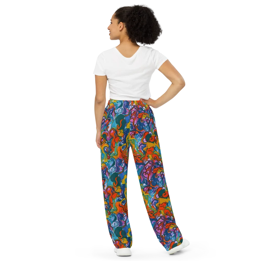 Liquid Menagerie on Wide-Leg Pants — Back