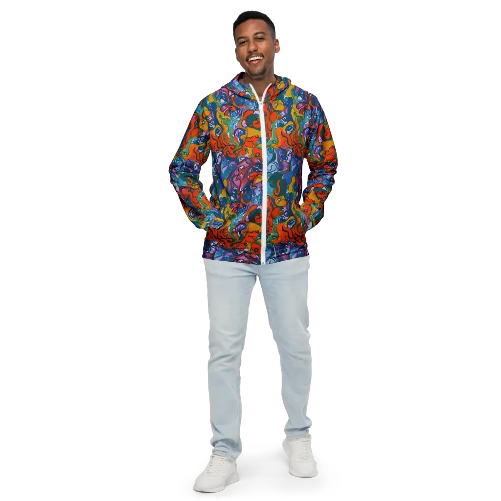 Liquid Menagerie on Men's Windbreaker — Front