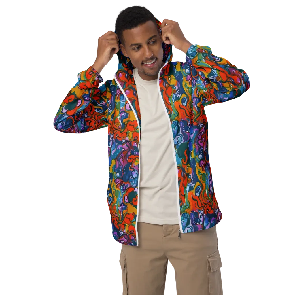 Liquid Menagerie on Men's Windbreaker — Front